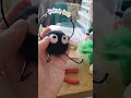 making a soot sprite by needle felting needlefelt felting ghibli craft handmade spiritedaway