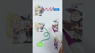 Gravity Falls Dipper and Mabel line matching puzzle!! #dipher  #viral #art #mabel