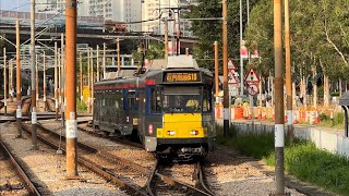 輕鐵第二期列車 1081+1203@610 駛入輕鐵車廠二台起載至屯門碼頭