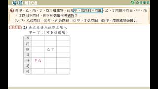 奇鼎KO會考 生物總複習 解題萬試通 單元8 生物分類階層的判斷