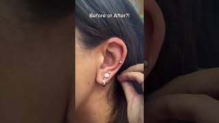 Ear piercings ✨ Before \u0026 After