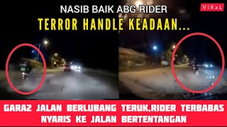 Tular Rider Langgar Lubang Nyaris Terbabas Masuk Jalan Sebelah