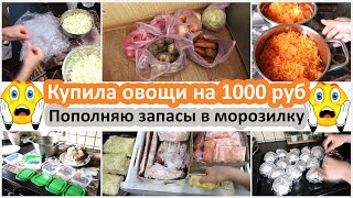 Мотивация на заготовки. Купила овощи на 1000 руб. Пополняю запасы в морозилку