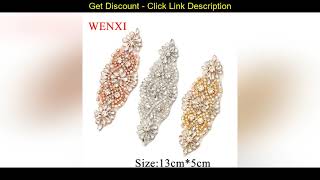 Best WENXI 30PCS Wholesale Hand Rose Gold Silver Beaded Sewing Crystal Rhinestones Appliques For We