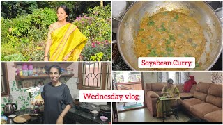 Wednesday vlog#soyabeen greavy#easy quick recipe #ಬುಧವಾರದ vlog#nursery#ಸೋಯಬೀನ್ ಗ್ರೇವಿ#vlog#recipe