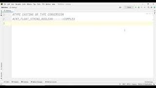 TYPE CASTING IN PYTHON (PART 5) |TYPE CONVERSION IN PYTHON | WHAT IS TYPECASTING IN PYTHON
