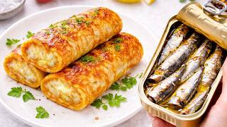 Sardines with Eggs Taste Better Than Meat. I learned this trick in a fancy restaurant. Easy Dinner