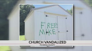 Church vandalized in Pickens County