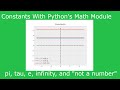 Python Math Module - Constants (Pi, Tau, e, Infinity, Not a Number) Tutorial