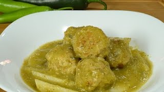 Albondigas de Pollo en Salsa Verde  | Cocinando con angel