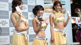 東京ゲームショー2015 XPERIAブース　美波千夏　今野杏南　佐野真彩　さん