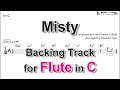 Misty - Backing Track with Sheet Music for Flute in C