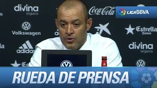Rueda de prensa de Nuno tras el Valencia CF (3-0) Málaga CF