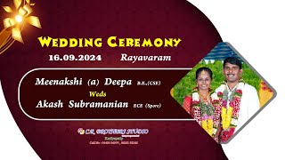 16.9.24|Chettinad|Wedding|Meenakshi Weds Akash Subramanian|Rayavaram|karaikudi|Highlights|CRBrothers