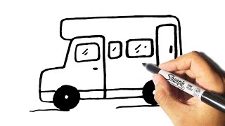 How to Draw RV Van Step by Step