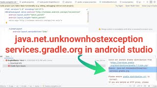 java.net.unknownhostexception services.gradle.org in android studio