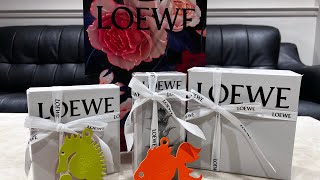 開箱LOEWE小皮件和香水                 ๑'ڡ'๑ Unboxing LOEWE small leather goods \u0026 perfume ღ