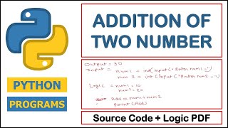 Addition of Two Numbers in Python | Sum of two numbers using Python