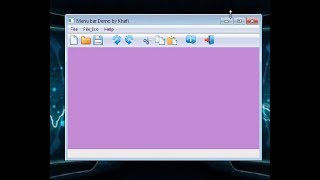 Python Menu & toolbar