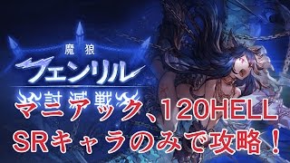 フェンリル討滅戦　maniac + 120HELL　SRキャラのみで攻略！【グラブル】