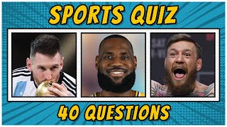 SPORT QUIZ GAME | 40 Sports Trivia Questions and Answers | Trivia Hero