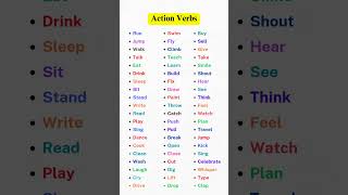 60 Most Common Action Verbs in English - Learn \u0026 Improve Your Vocabulary! #actionverb #verbs