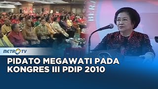 Pidato Megawati Soekarno Putri pada Kongres III PDIP di Bali Dok 2010