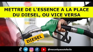 LES CONSEQUENCES DE METTRE L'ESSENCE A LA PLACE DU DIESEL ET VICE VERSA ! #auto #automobile #essence