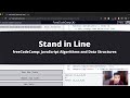 Stand in Line (Basic JavaScript) freeCodeCamp tutorial