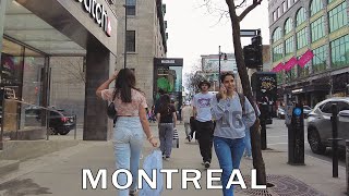 Walking Downtown Montreal on Friday Afternoon in Spring 2023