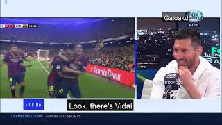 Messi reacts to his goals (English subtitles)