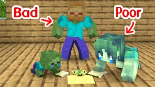 Monster School : Bad Zombie Boy and Poor Baby Zombie - Minecraft Animation