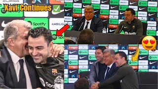 🚨🚨 JUST NOW✅ XAVI WILL STAY AT BARCELONA✅ XAVI AND LAPORTA PRESS CONFERENCE! BARCELONA NEWS TODAY!