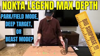 Get maximum depth on the Nokta Legend metal detector (Beast mode?)