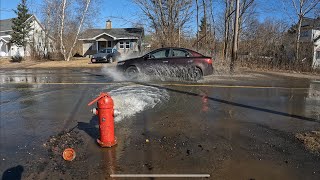 Detour Ahead!! Hydrant gets smashed!!!