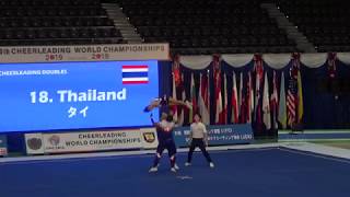 Thailand / Gold / Doubles / Cheerleading World Championships 2019 / Day2 / 2019.11.24