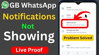 GB WhatsApp notification problem fix | GB WhatsApp notification not showing problem fix update 2024
