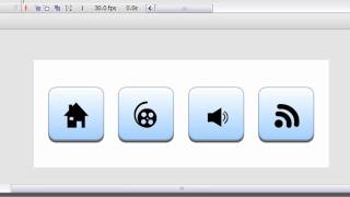 Audible Animated Movieclip Button Menu System Flash CS3 Tutorial - With Soundbooth CS4