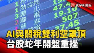 AI與關稅雙利空罩頂！台股蛇年開盤重挫｜#寰宇新聞 @globalnewstw