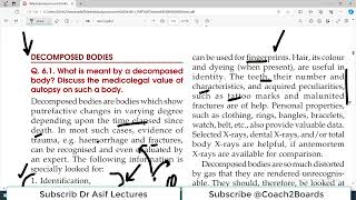 Parikh Forensic Medicine Chp6 | Aut0psy on Decomp@sed Bodies | Forensic Medicine Lectures