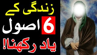 Zindagi K 6 Usool Hamesha Yad Rakhna | Hazrat Imam Ali as Ka Eham Qol Urdu | Mehrban Ali