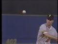 Rookie Tim Wakefield tossing knuckleball during 1992 MLB NLCS