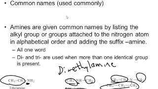 Naming Amines  Common Names