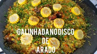 Galinhada no disco de arado