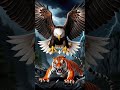 Eagle+ tiger looking so intense 😱😱 #shortvideos #shorts #shortsfeed