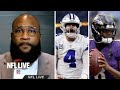 NFL LIVE | Marcus Spears make predictions to Ravens vs Cowboys: Lamar will pluck Dak's feathers