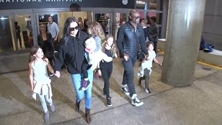 Seal And Erica Packer Nearly Run Into Heidi Klum At LAX