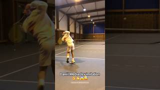 This Daniil Medvedev imitation by Alexis is almost perfect #tennis