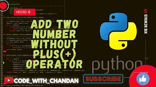 Add Two Number Without + Operator in Python || Add Two Number In python || Python Tutorial