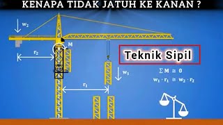 RAHASIA TOWER CRANE TIDAK JATUH KE KANAN WALAUPUN TERLIHAT TIDAK SEIMBANG